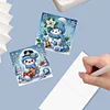 6pcs Diamond Painting Xmas Snowman Greeting Cards Congratulations Cards & Gifts
