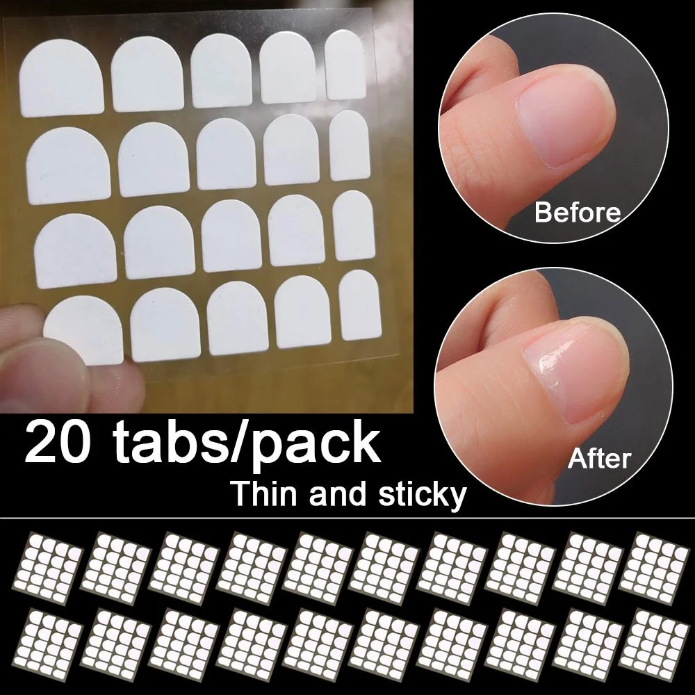10pcs Double-Side Sticky Nail Glue Adhesives Tabs For Press On Nails Toenails Traceless Nail Decals Stickers DIY Manicure Tools-Nail Inspo