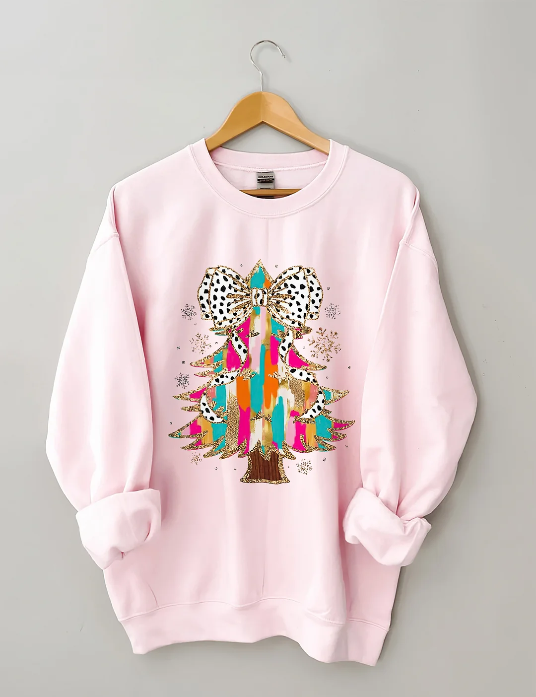 Coquette Glitter Christmas Tree Sweatshirt