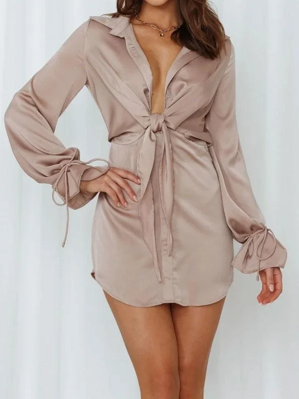 Beige mini dress