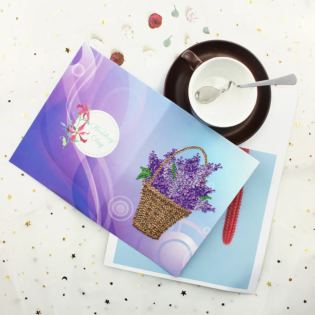 6pcs Flowers and Birds DIY Diamond Painting Greeting Card Kits with Envelopes Diamond Art Greeting Cards Diamond Art Cards Kits for Adults DIY Crafts Family Friend Gifts