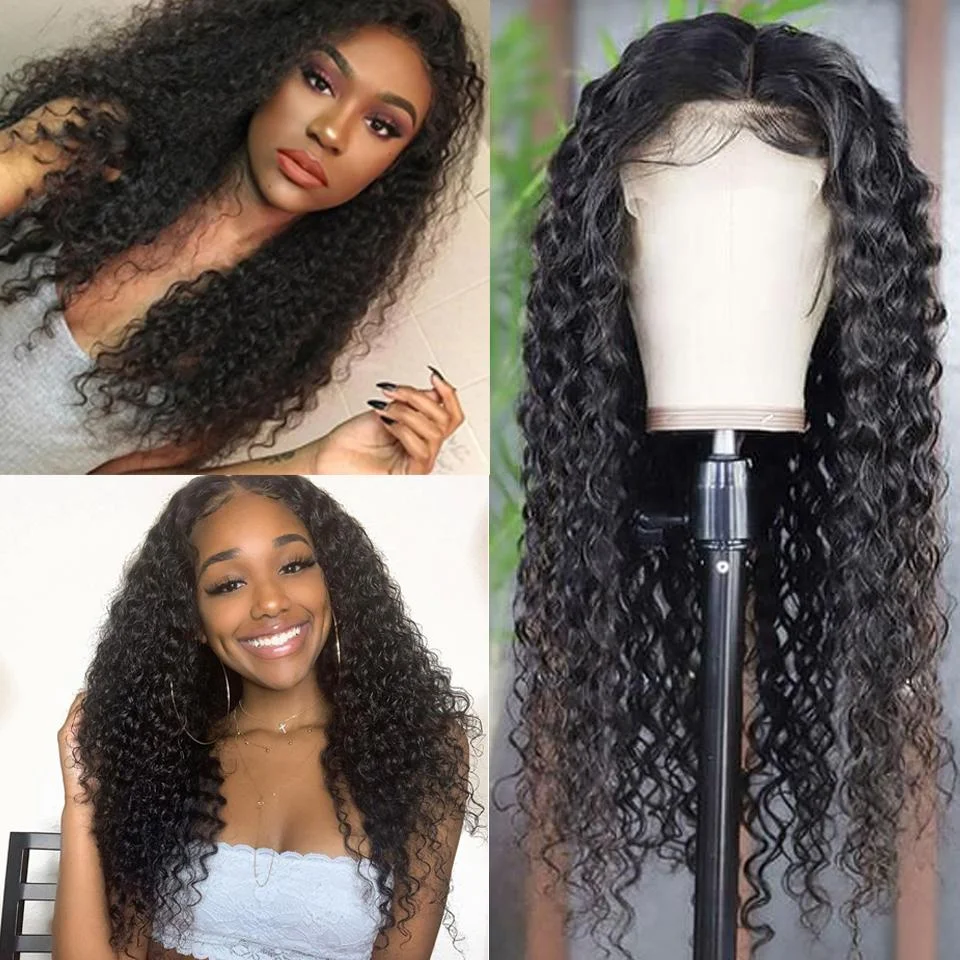 FREE SHIPPING YVONNE Deep Wave 5*5 / 6*6 / 13*4 Lace Front Human Hair Wigs With Baby Hair