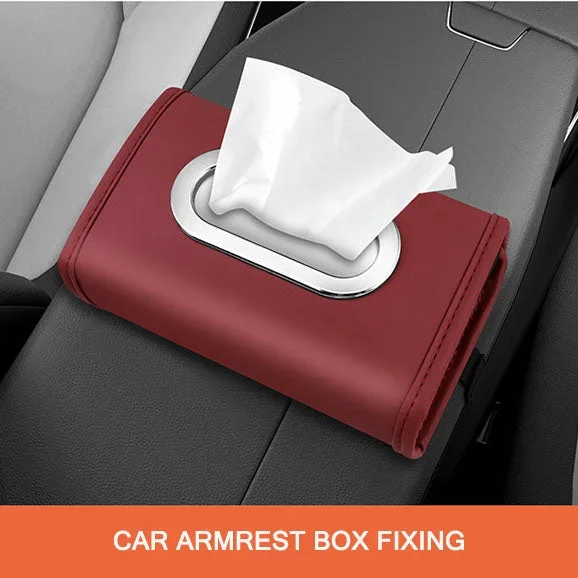 Car Nappa Leather Tissue Box
