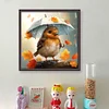 Bird Holding Umbrella - 11CT Stamped Cross Stitch - 40*40cm