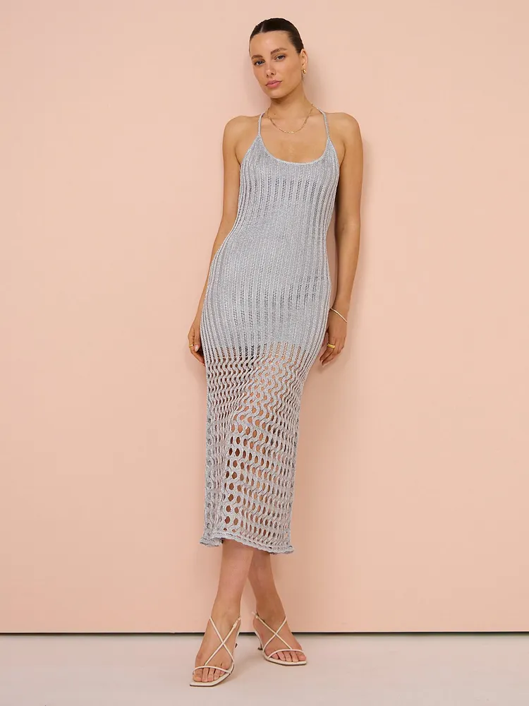 Significant Other Adley Midi Dress in Silver