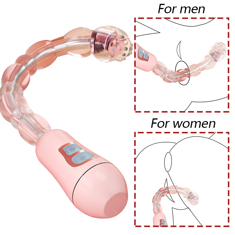 Bendable Vibrating Beads Butt Plug