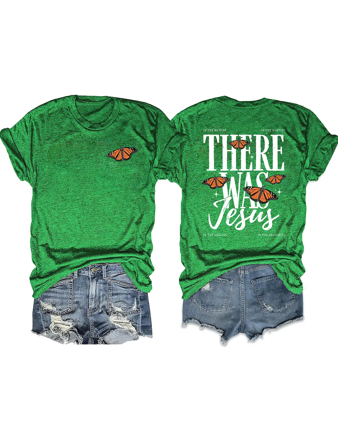 In The Hurting There Was Jesus Butterfly T-shirt