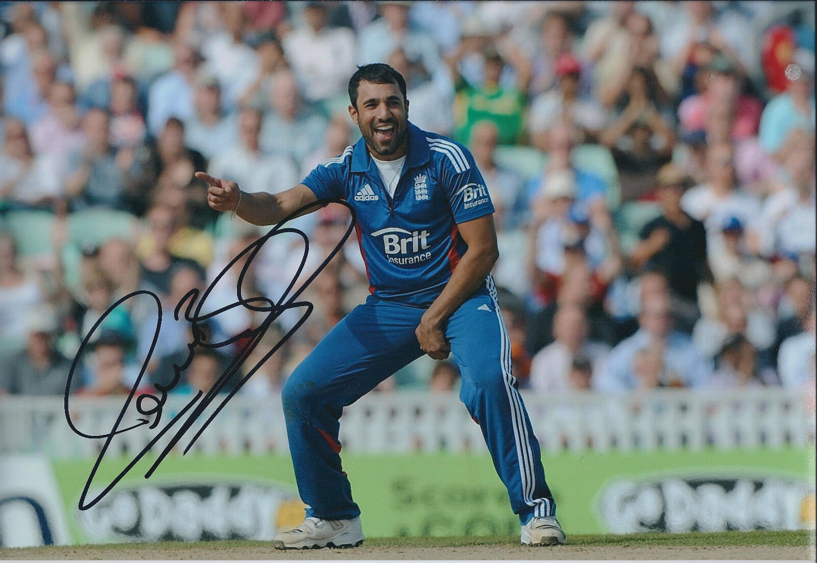 Ravi BOPARA Signed Autograph 12x8 Photo Poster painting AFTAL COA Cricket England ASHES 1 Day