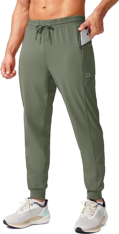 Men&#39;s Joggers Pants With Zipper Pockets Stretch Athletic Sweatpants For Men Workout Jogging Running