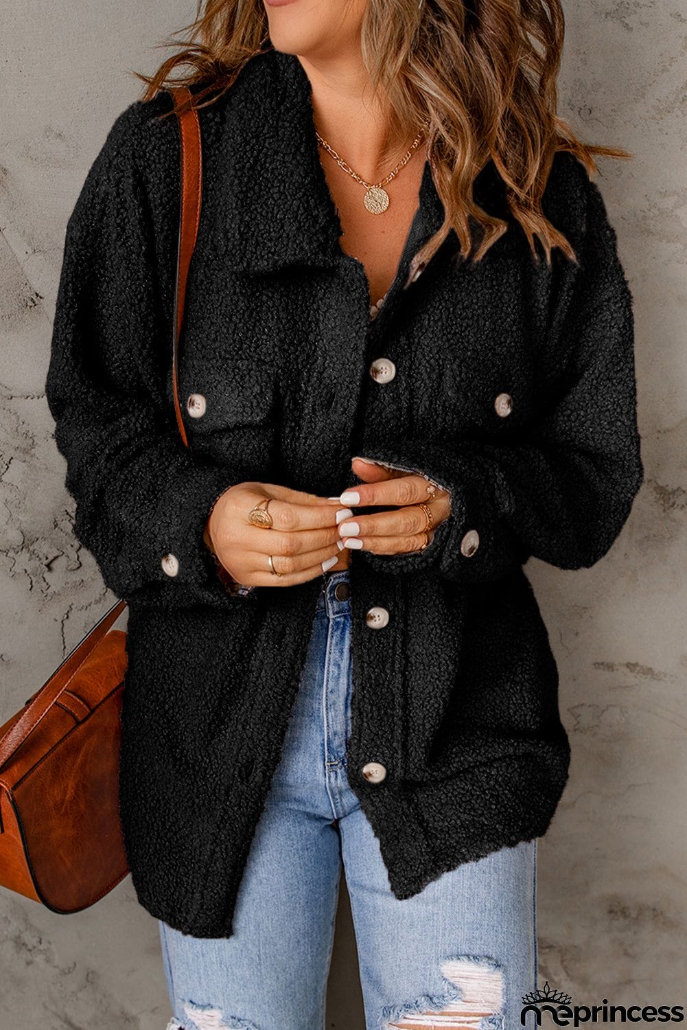 Flap Pockets Button Front Jacket