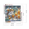 Eichh&ouml;rnchens Winternacht - Rundbohrer Diamantmalerei - 30*30cm