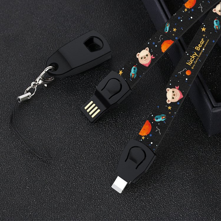 【おすすめ】iPhone充電ケーブル USBケーブル 首掛け 可愛い 全6色