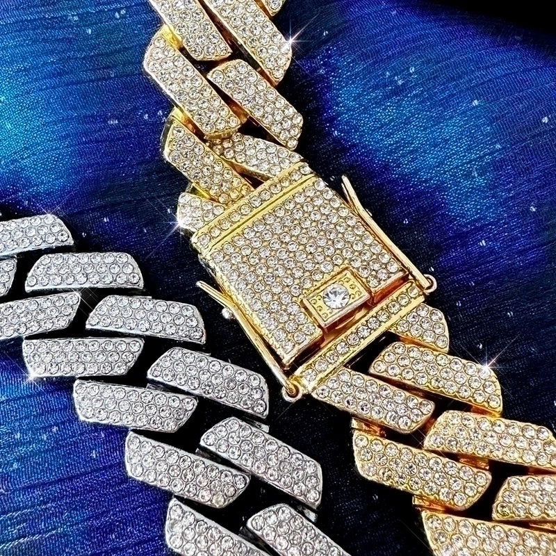 Hip-hop Exaggerated Rock Necklace Alloy Inlay Rhinestones Men’s Pendant Necklace