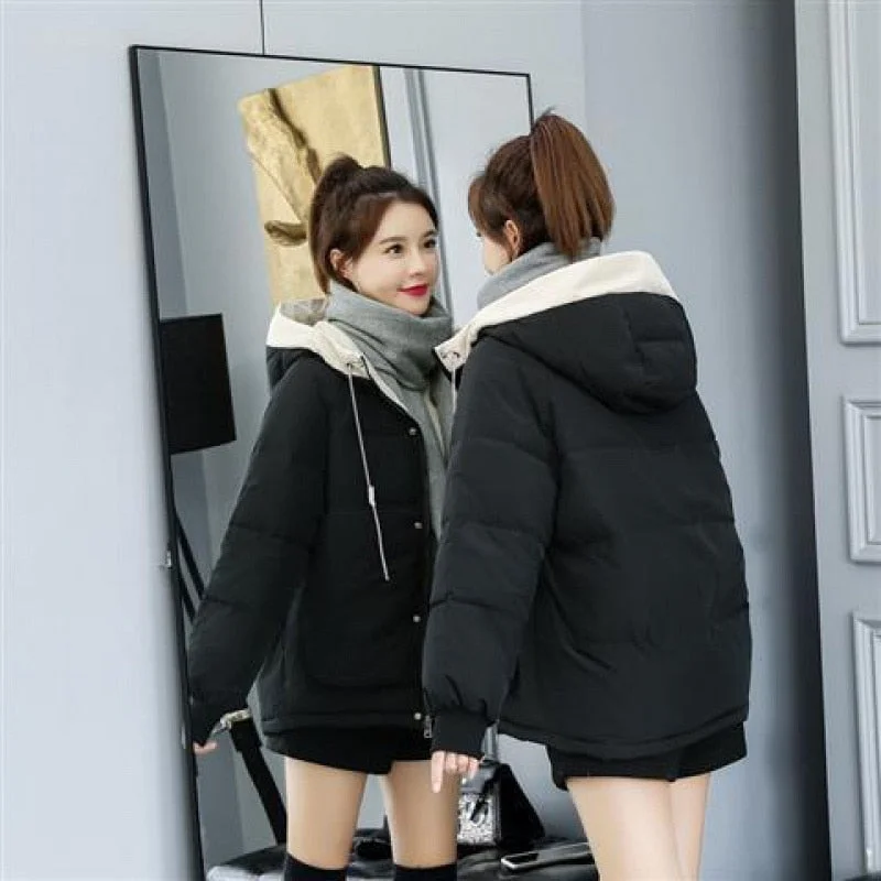 Down Cotton Padded Jacket Women's Winter 2020 New Student Bread Jacket Short Cotton Padded Jacket Loose Thickened Cotton Padded
