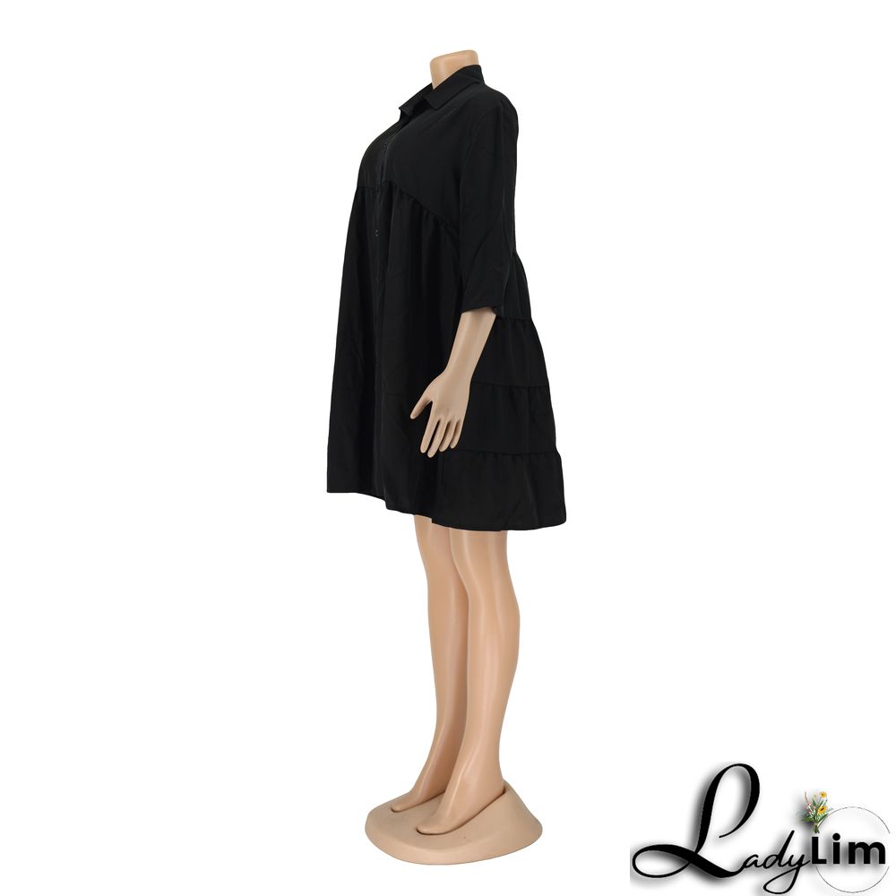 Women's Dress Short Sleeve Shirt Dress Loose Summer Short Skirt A-Line Skirt