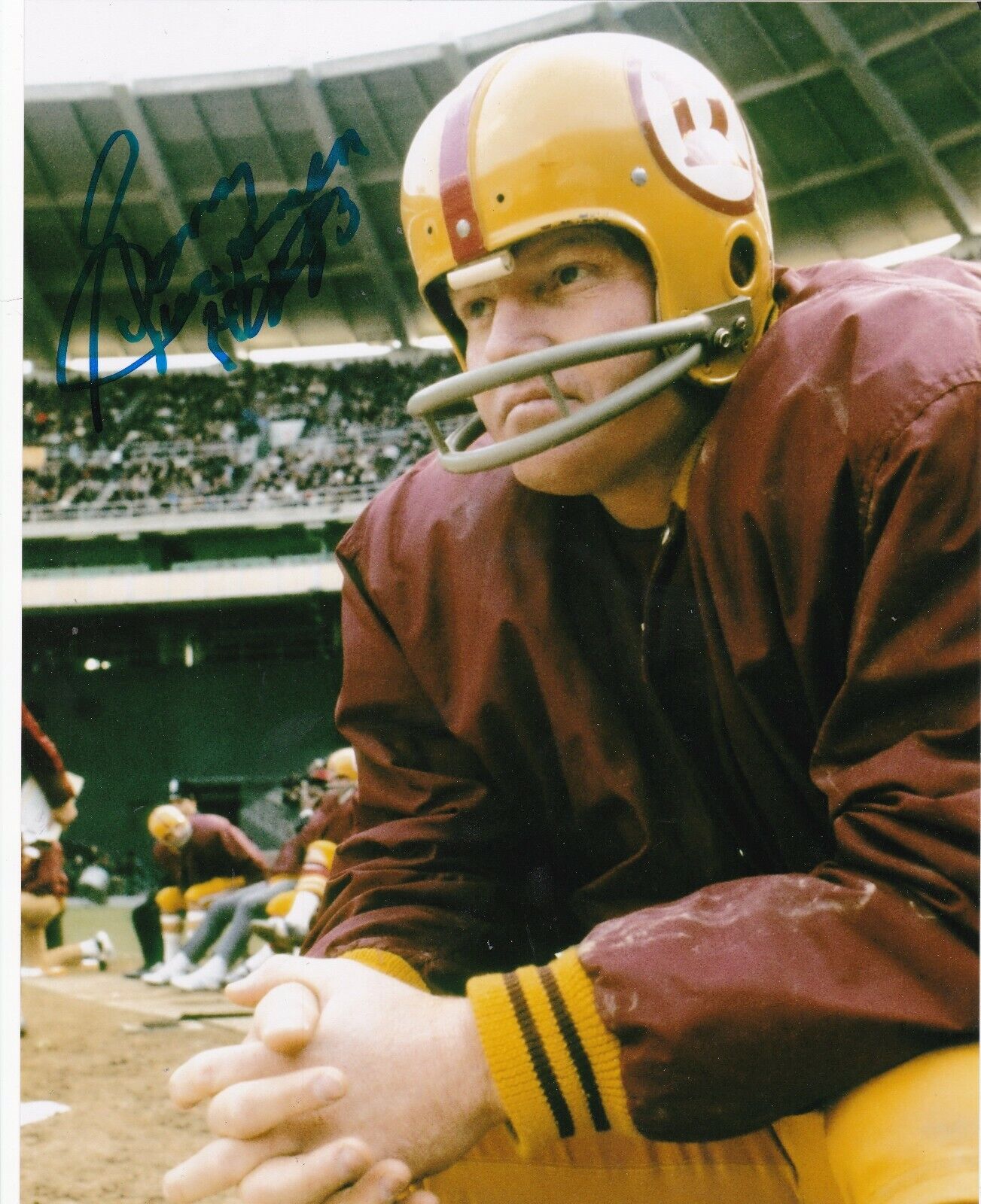 SONNY JURGENSEN WASHINGTON REDSKINS HOF 83 ACTION SIGNED 8X10