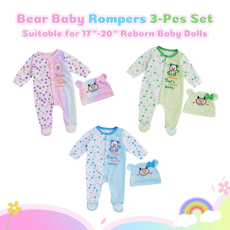 17"-20" Bear for Reborn Baby Accessories 2-Pieces Set