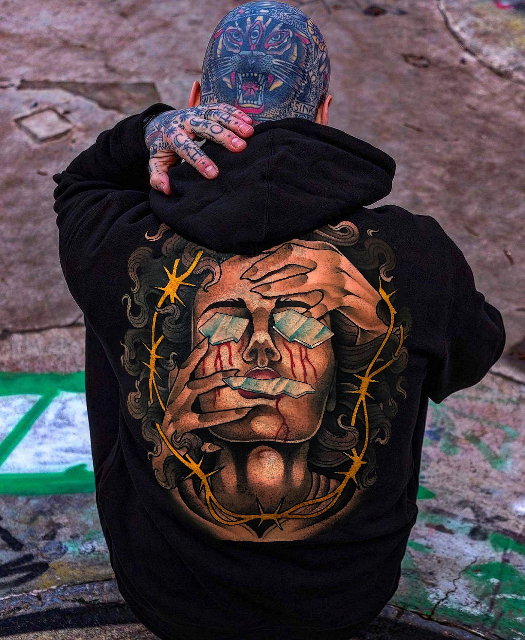 Beauty Printed Men's Casual Hoodie