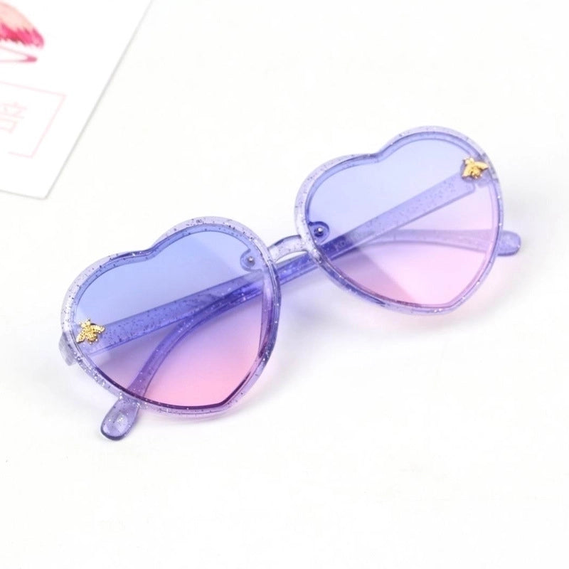 Fashion Heart Shape Pc Special-shaped Mirror Full Frame Kids Sunglasses