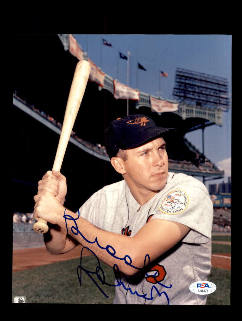 Brooks Robinson PSA DNA Coa Signed 8x10 Photo Poster painting Autograph