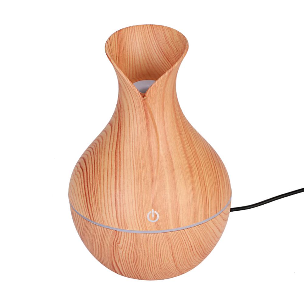 

LED USB Wood Grain Ultrasonic Air Humidifier Aroma Essential Oil Diffuser, Light brown, 501 Original