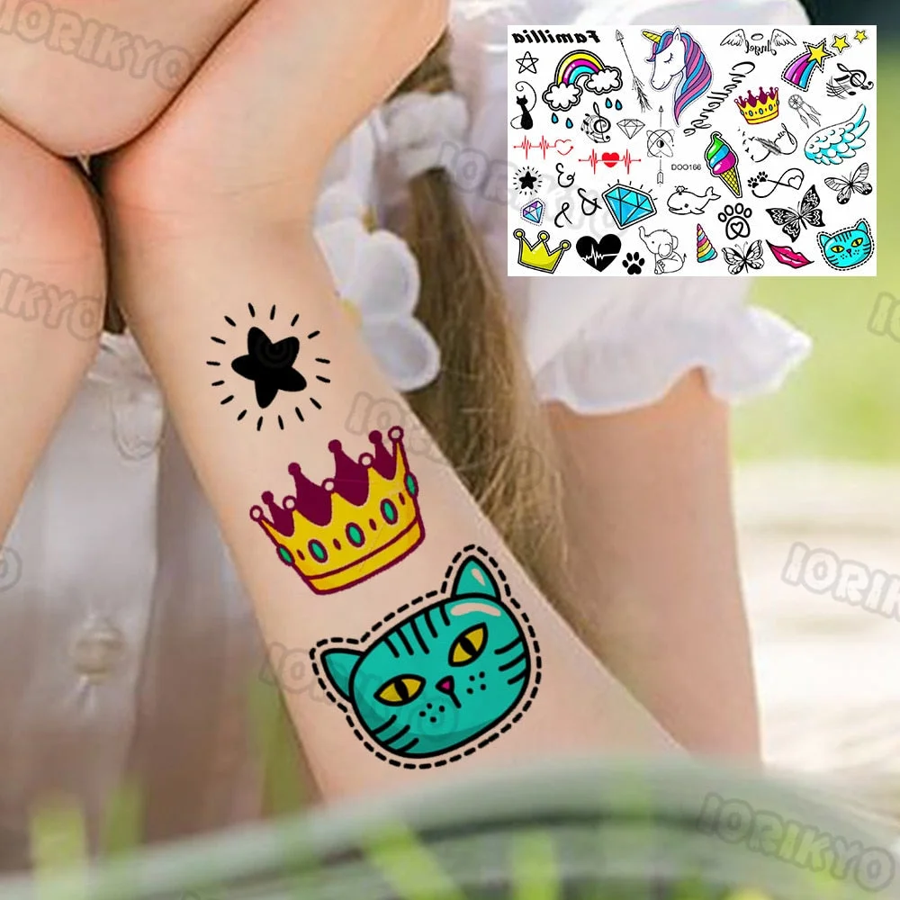 Roaring T-Rex Temporary Tattoo For Kids Boy Son Girls Fake Dinosaur Tattoo Sticker Cartoon Egg Tiny Tatoos Toddler Hands Arm