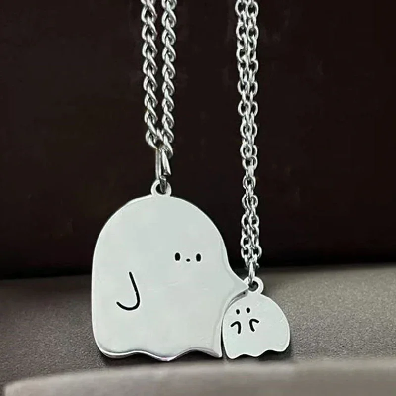 👻Early Halloween Sale 👻 Customized Matching Boos Necklace( 2 necklace in 1) 