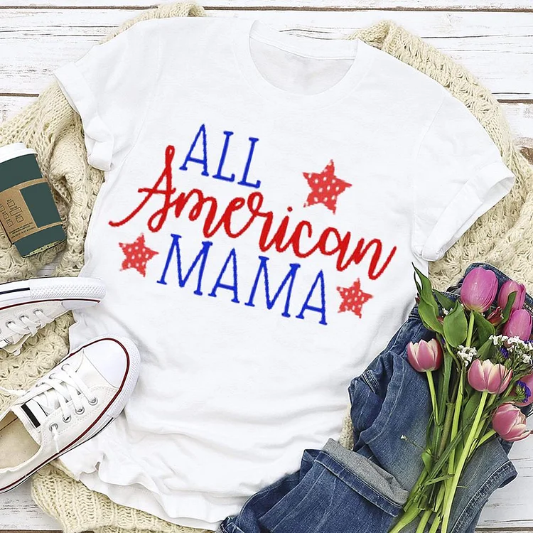 Independence Day Print America Letter T-shirt Tee-Annaletters