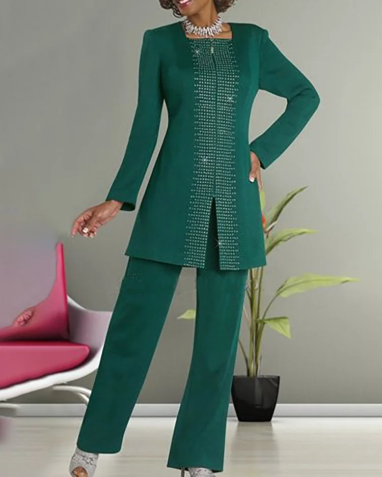 Ladies Casual Versatile Printed Elegant Suit