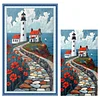 (US Local)Lighthouse-11CT Stamped Cross Stitch Kit(40x70cm)