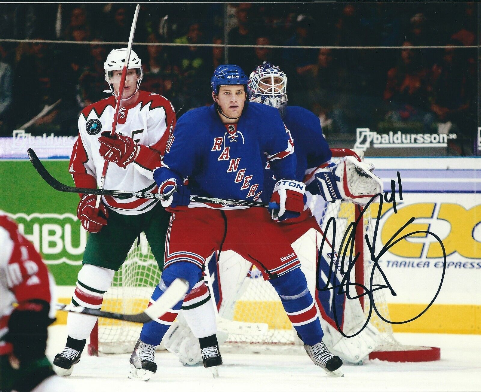 Signed 8x10 STU BICKEL New York Rangers Autographed Photo Poster painting - COA