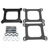Black Carb Spacers with Gasket Screws Kit for Holley for Chevy 4BBL SBC BBC Carb
