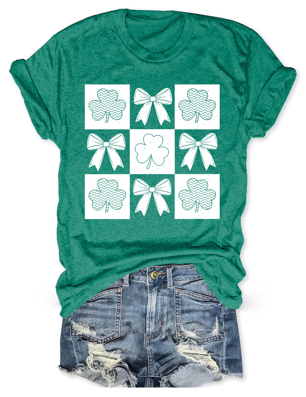 Retro Checkered St Patrick's Day T-Shirt