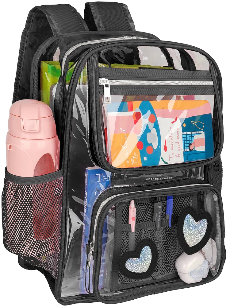 Clear Backpack Heavy Duty Stadium Approved School Kids Cute Transparent Backpacks Clear Bag Travel