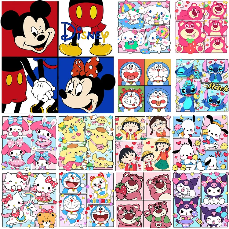 Disney Cartoon Characters 11CT Stamped Cross Stitch 50*50CM