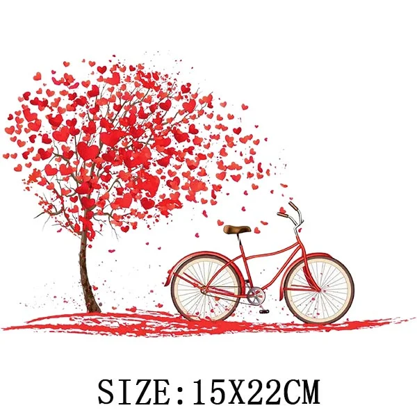 Beautiful Tree Thermal Stickers On T-shirt DIY Washable Iron On Transfer For Clothing Pretty Design On Woman Clothes Patch Decor