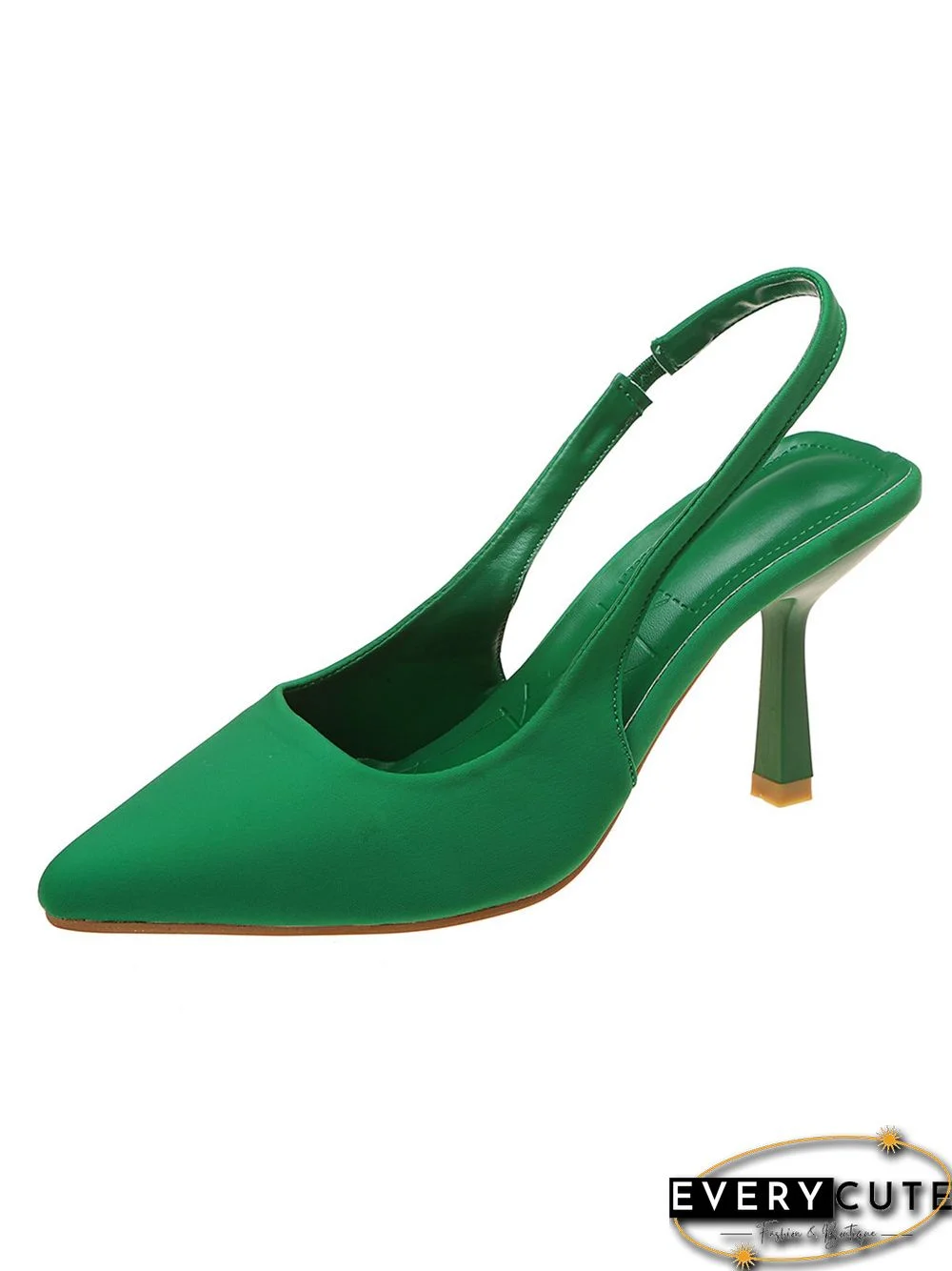 Women's Red Green Simple Pointed Toe Stiletto Heels