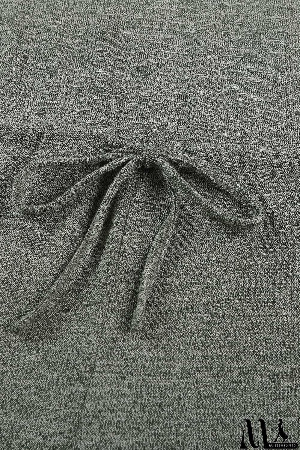 MidiSono - V Neck Tied Drawstring Sleeveless Jumpsuit