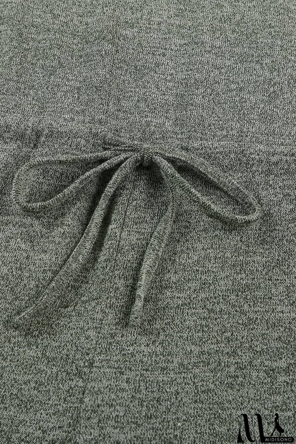 MidiSono - V Neck Tied Drawstring Sleeveless Jumpsuit