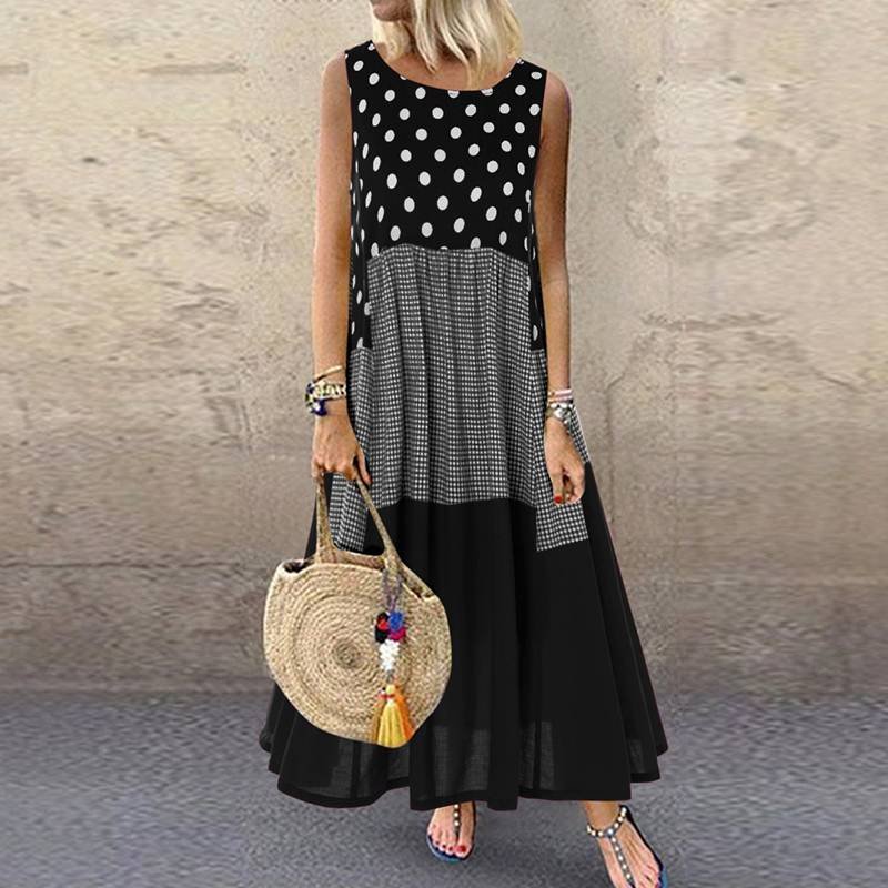 Women's Bohemian Ruffle Sundress 2022 ZANZEA Summer Sleeveless Floral Printed Maxi Long Dress Casual Loose Party Tanks Vestido