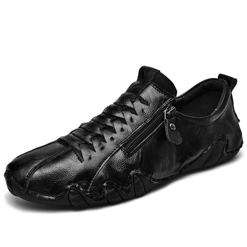 2021 Men Genuine Leather Casual Sneakers Fashion Brand Men Flats Autumn Octopus Shoes Comfortable Men Moccasins Plus Size 47