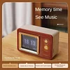Retro Lyrics Bluetooth Speaker Desktop Clock Calendar Ornaments Intelligent Floating Dynamic Lyrics Wireless Bluetooth Speaker