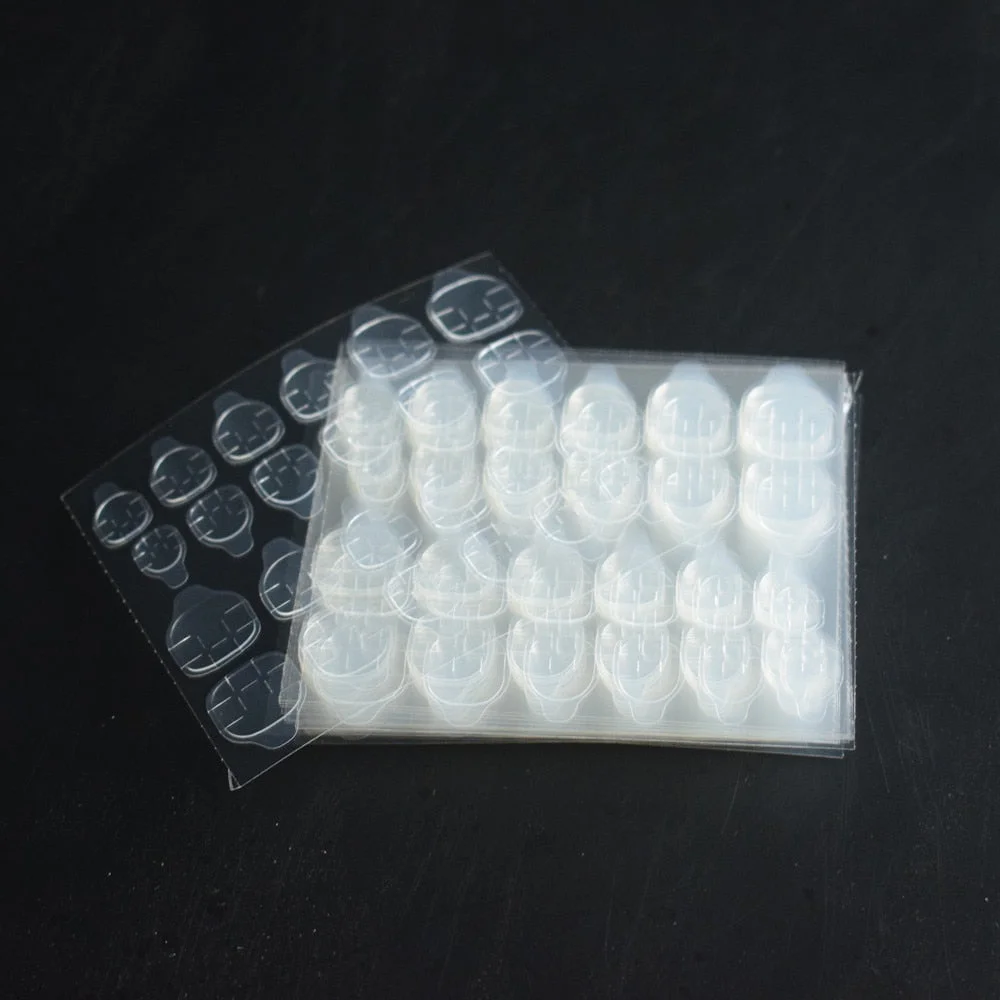 100Sheet Nail Tabs Glue Double Sticker Side Self Flexible Adhesive Stickers on False Nail Art Fingernail Toe Art Extension Tools-Nail Inspo