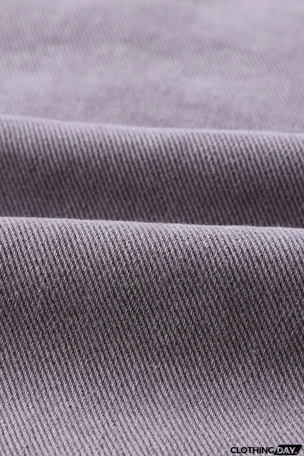 Distressed Flap Pockets Frayed Hemline Denim Jacket