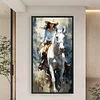Girl Riding Horse-11CT Stamped Cross Stitch 40*70cm/15.75*27.56in(Big Size)