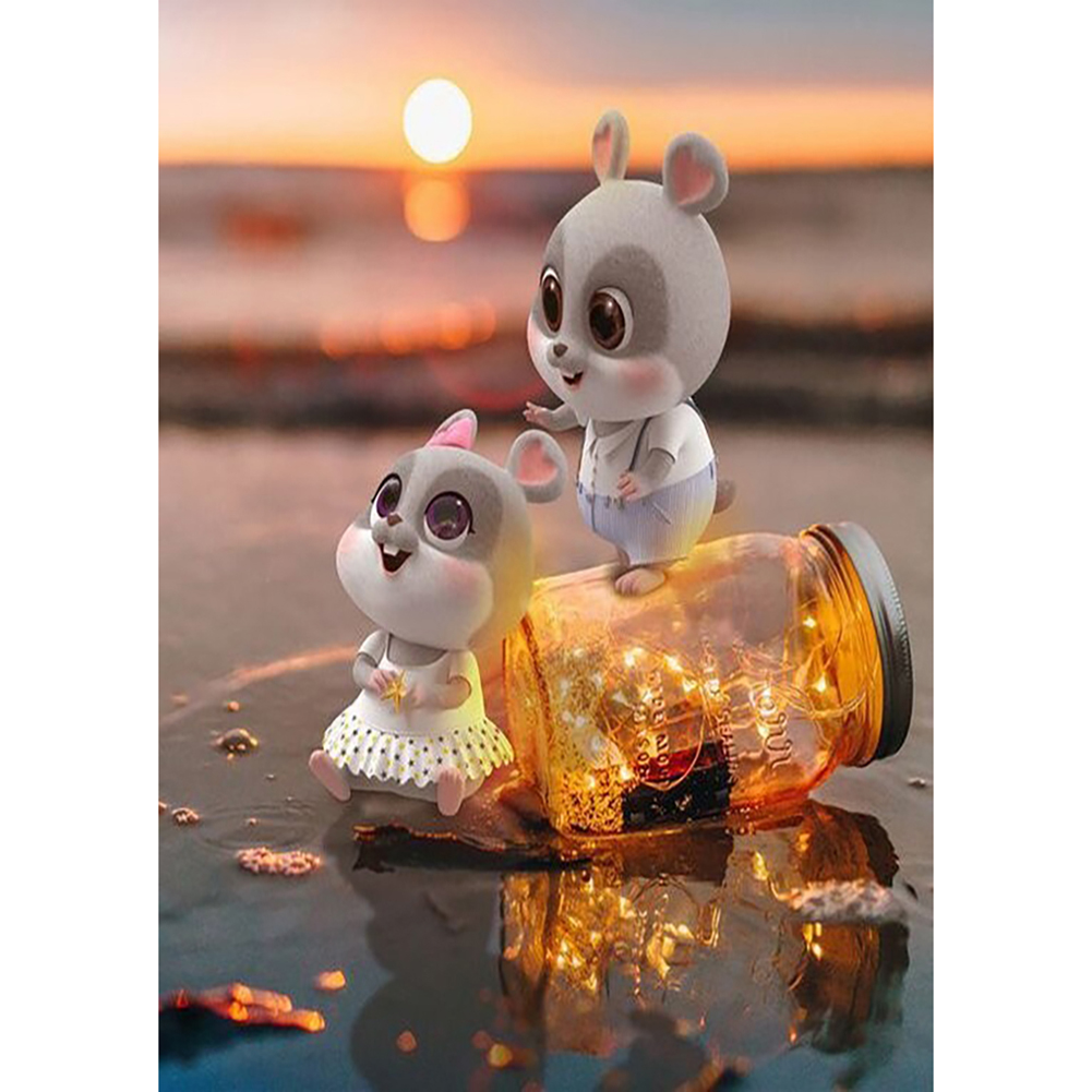 

30*40CM - Round Drill Diamond Painting - Cartoon Mouse, 501 Original