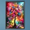 Flower Tree Full DIY 5D Round Drill Diamond Art Kits Large Size 40*60cm Diamond Dots Paintings Picture Arts Craft Diamond Crystal Rhinestones Painting Kits for Adults/Beginners Gift Idea