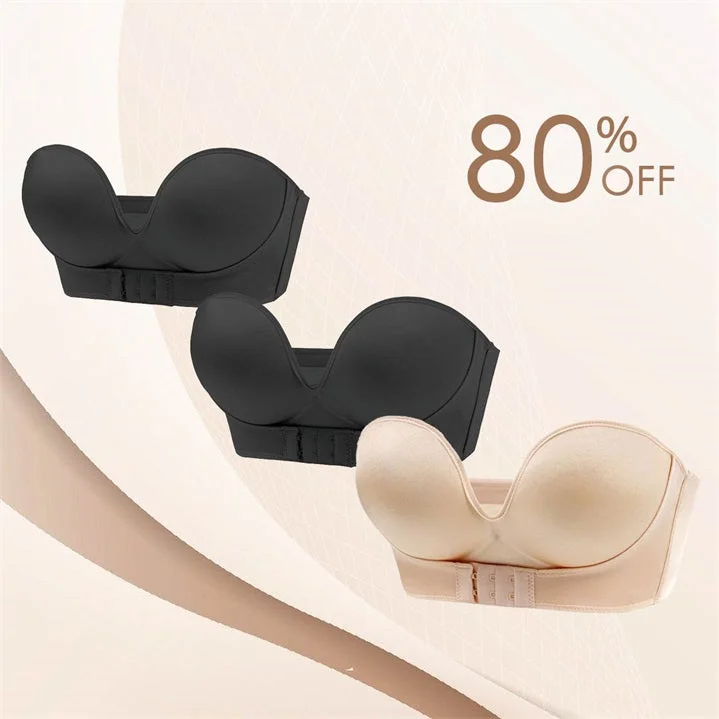 Front Buckle Strapless Wireless Bra