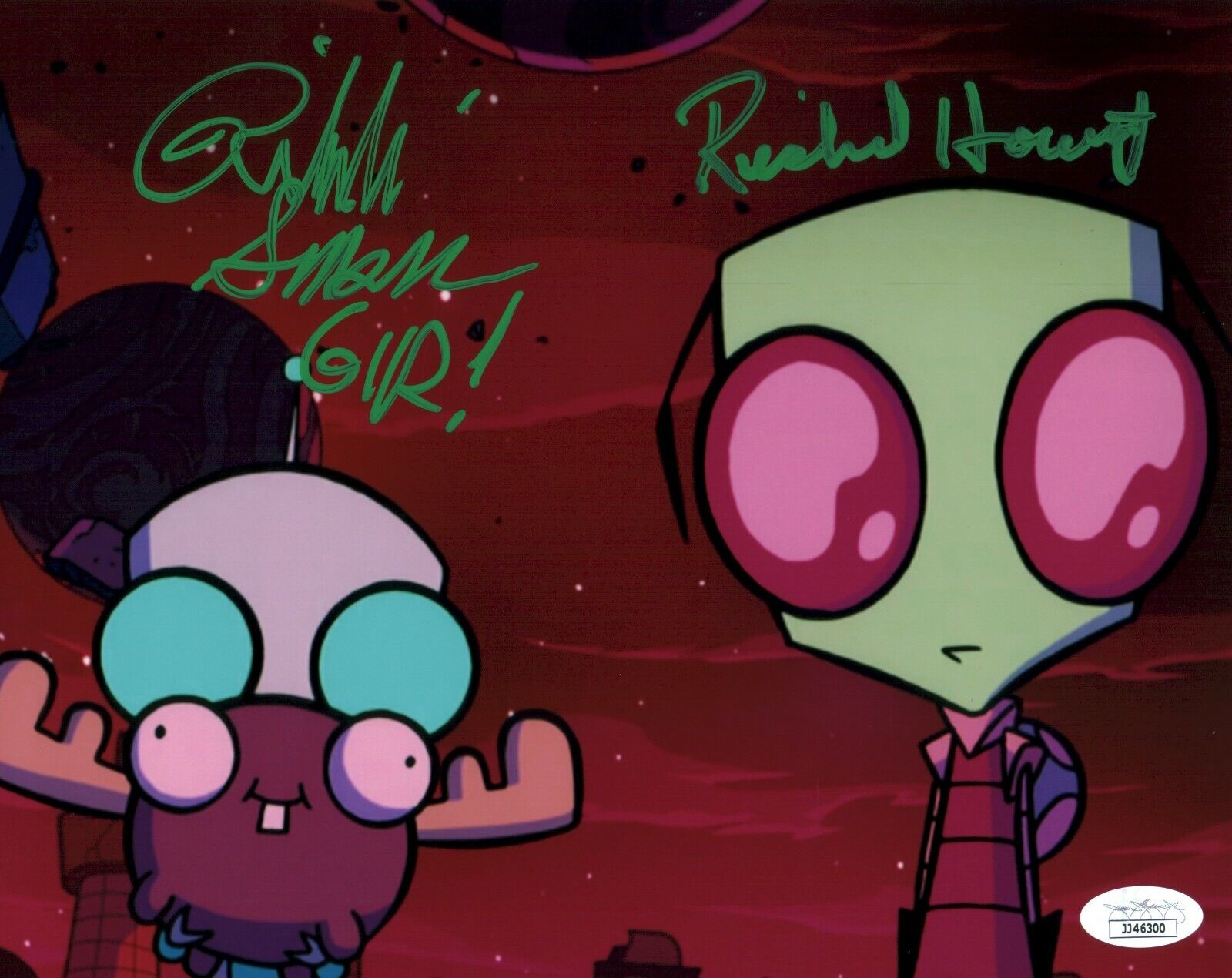 Richard Horvitz Rikki Simons Invader Zim Signed 8x10 Photo Poster painting JSA Certified COA