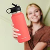 40oz Insulated Cup Mug Straw Lid Stainless Steel Thermos Water Bottle Wide Mouth